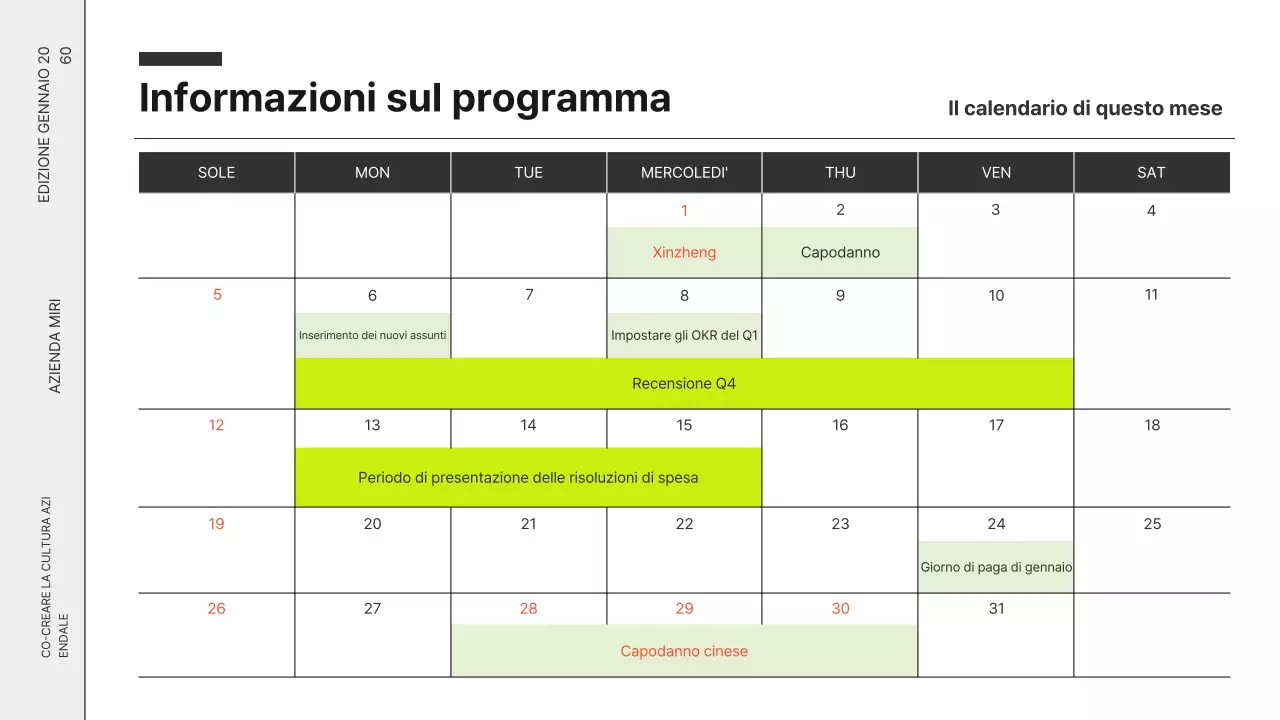 Newsletter aziendale moderna in bianco e nero