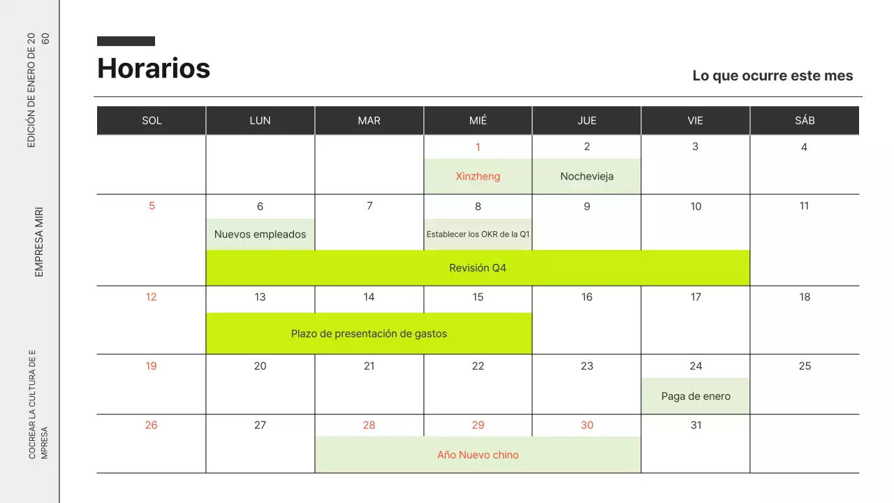 Boletín corporativo moderno en blanco y negro