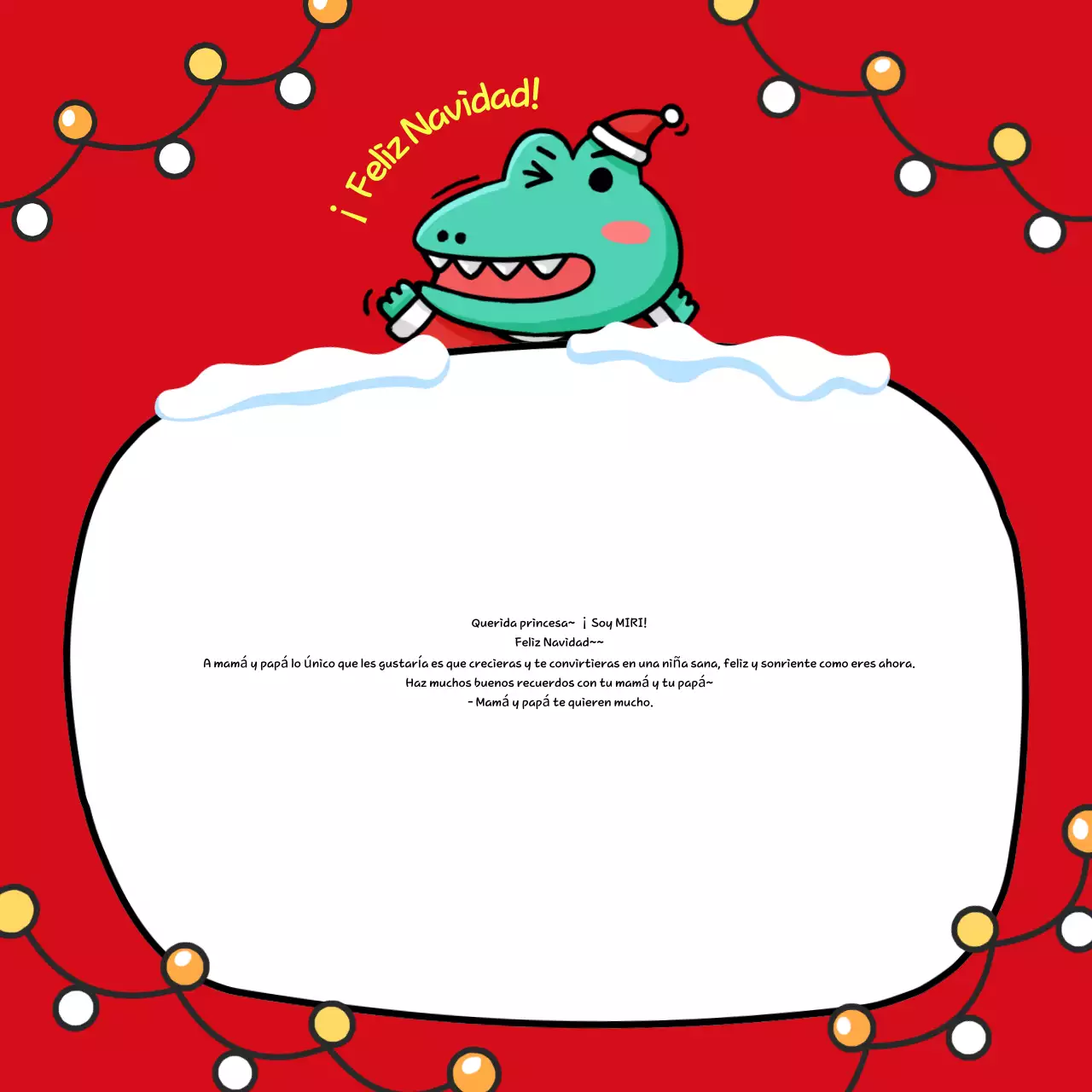 Una acogedora postal navideña en rojo