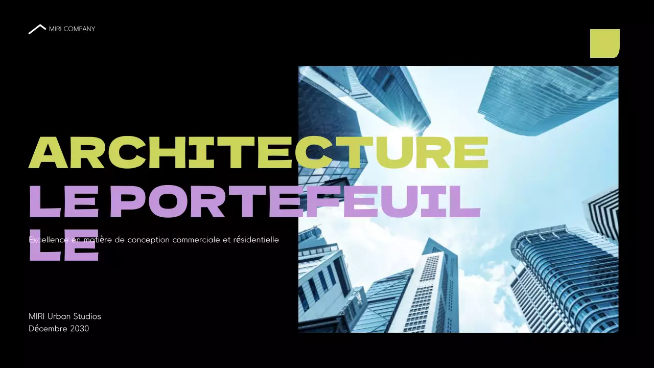 portefeuille d'architecture moderne bleue
