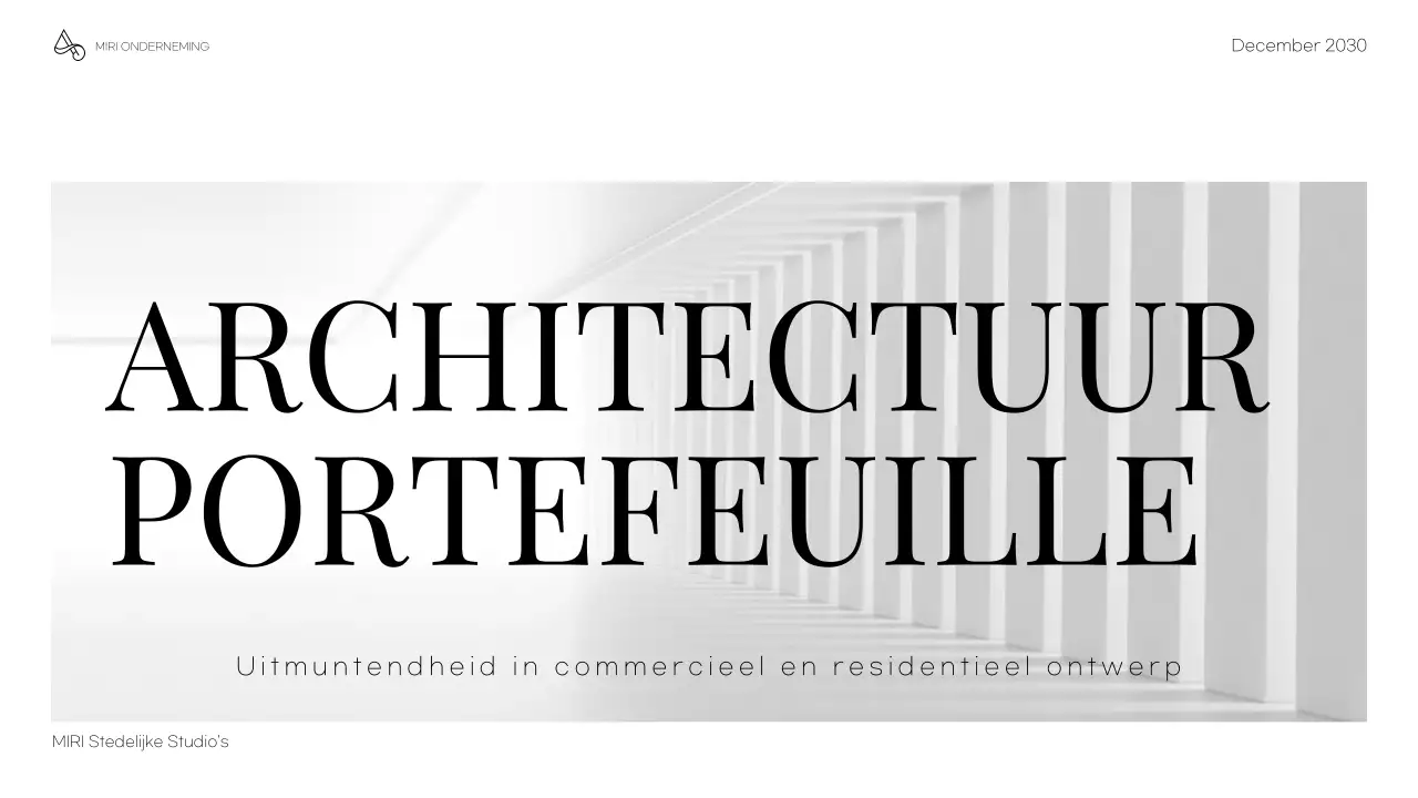 portfolio grijze minimalistische architectuur