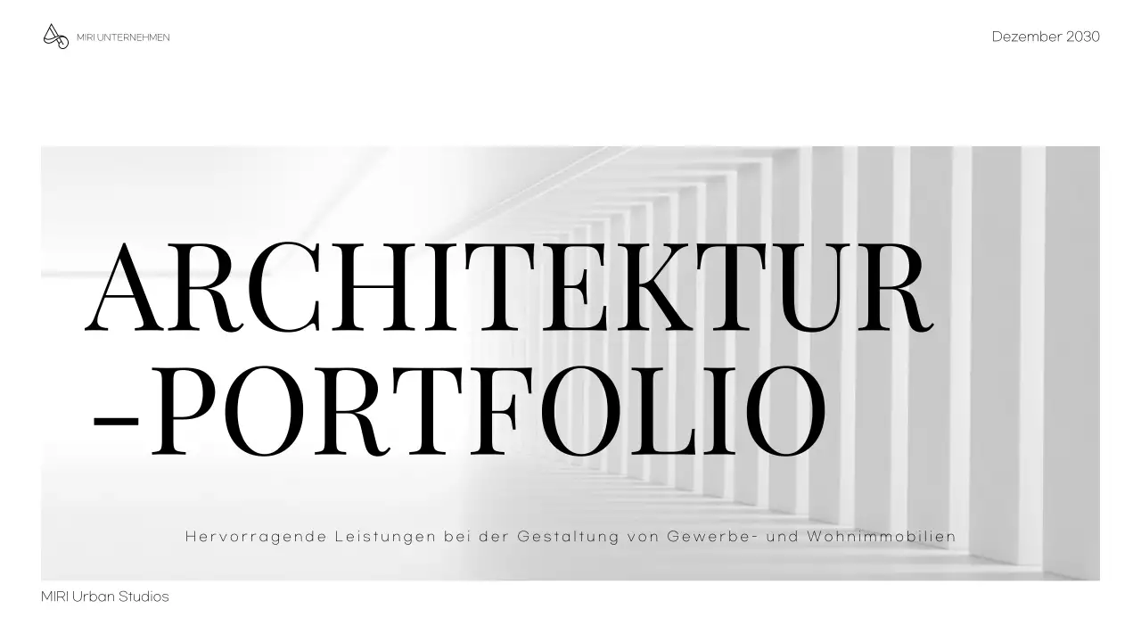 graues minimalistisches Architektur-Portfolio
