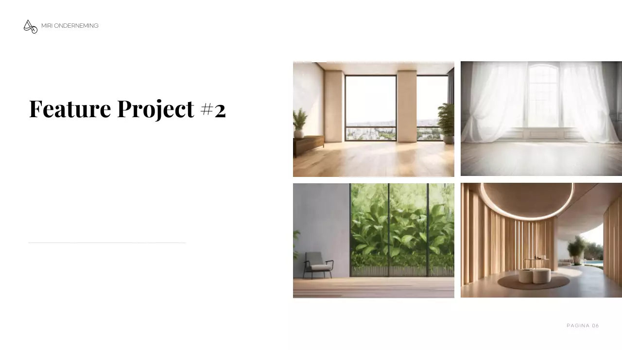 portfolio grijze minimalistische architectuur