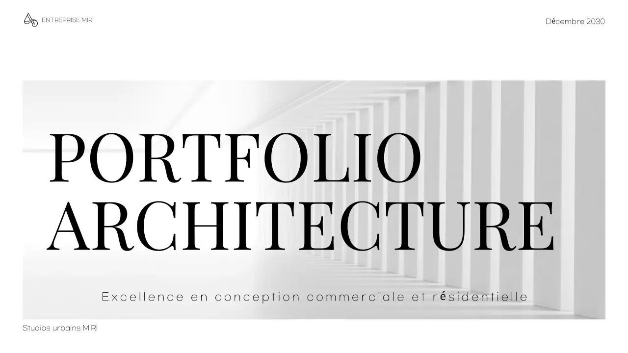 portfolio d'architecture minimaliste grise