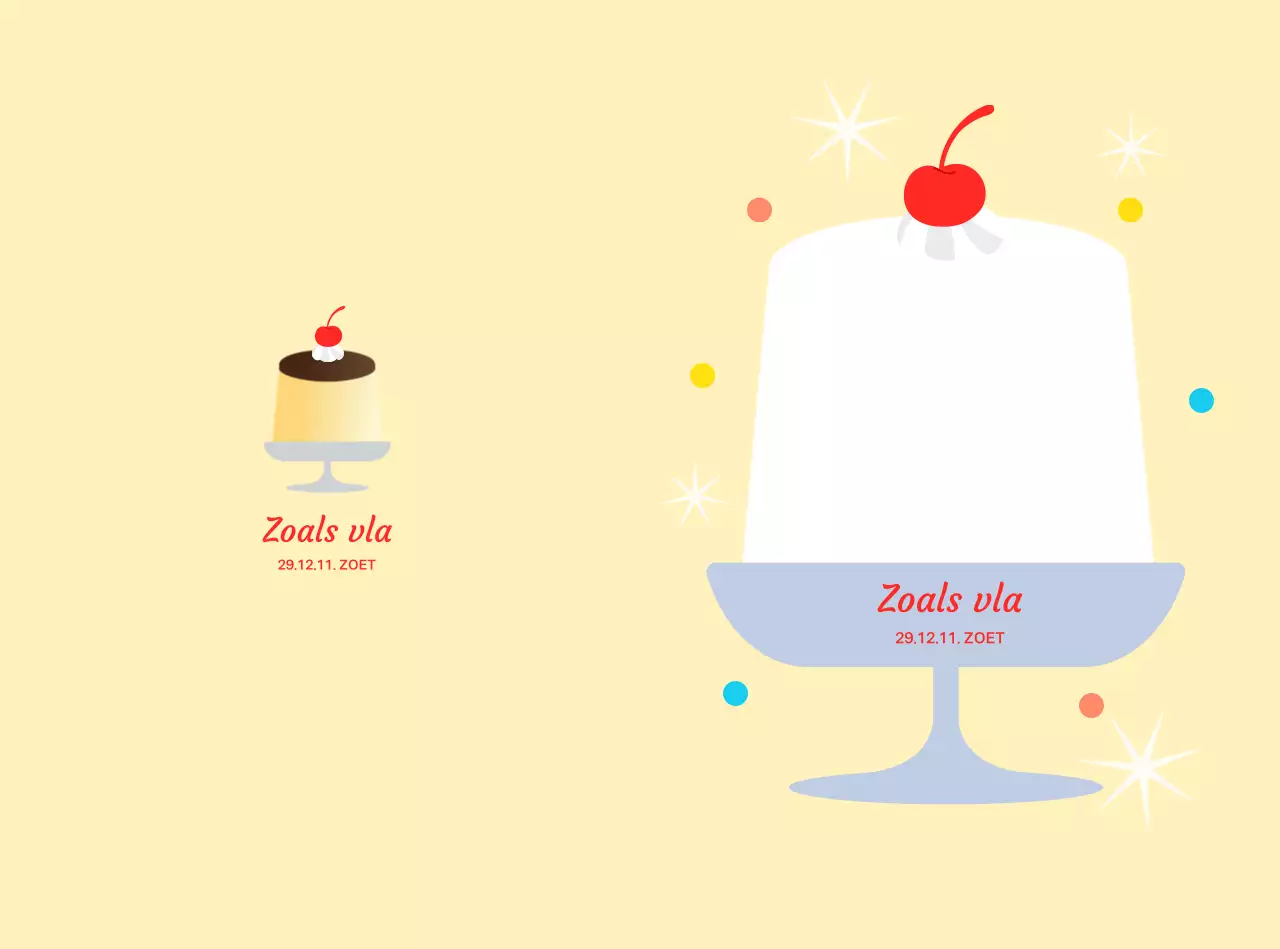 Beige schattig dessertconcept