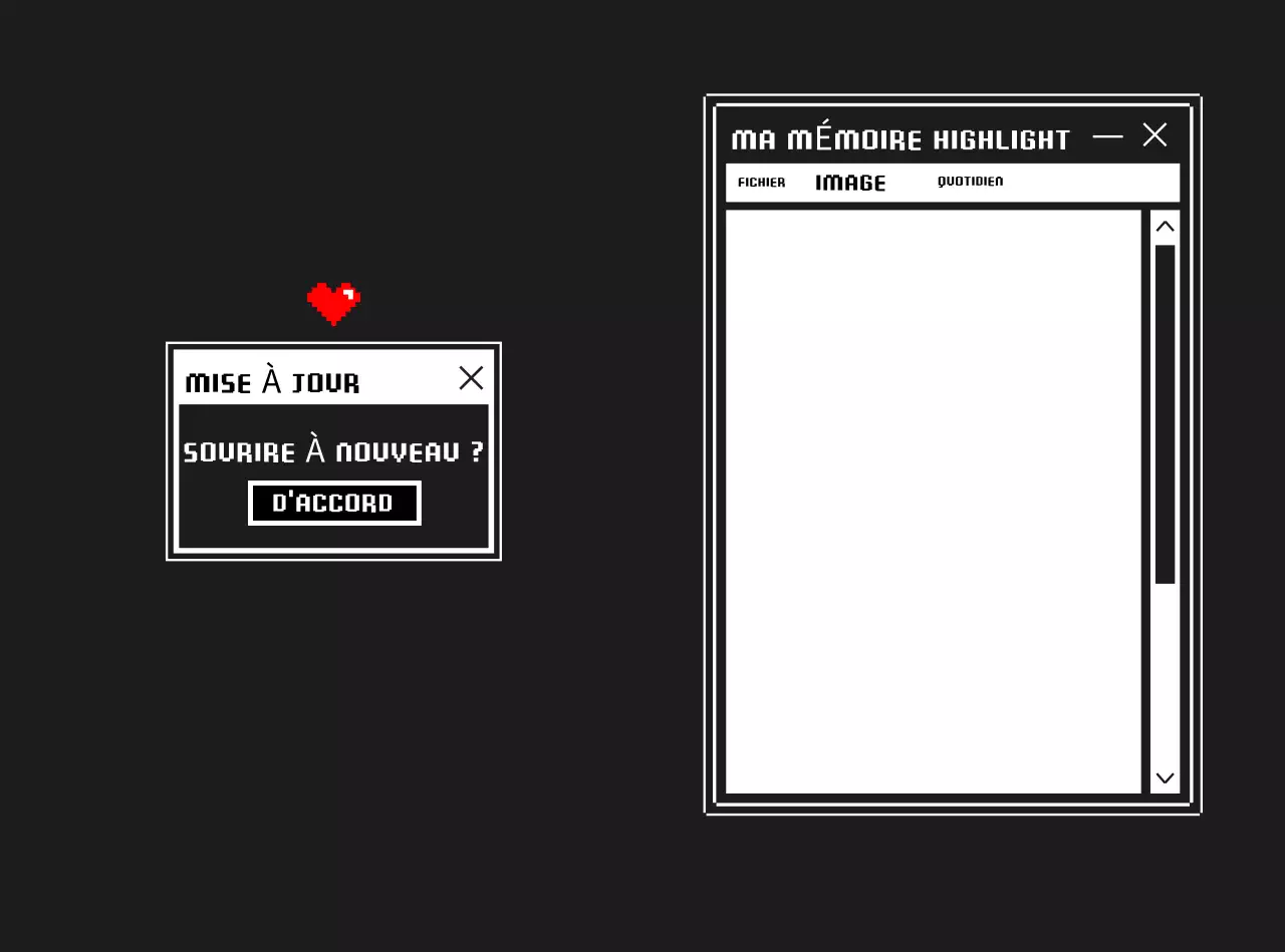 Cadre de système informatique rétro sur fond noir