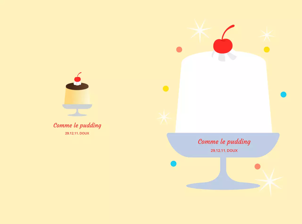 Concept de dessert beige et mignon