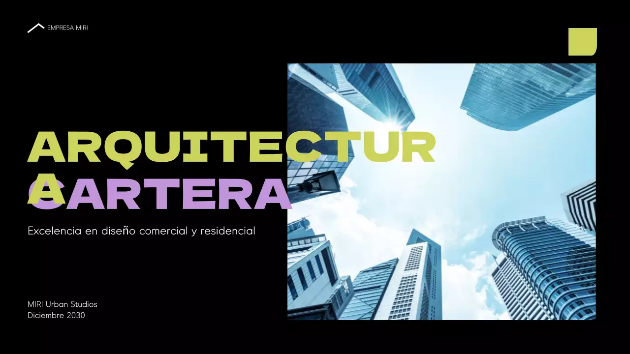 cartera de arquitectura moderna azul