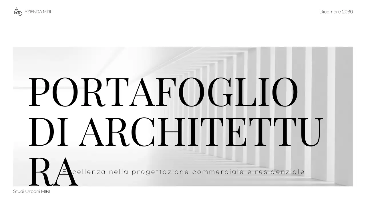 portfolio di architettura minimalista grigia