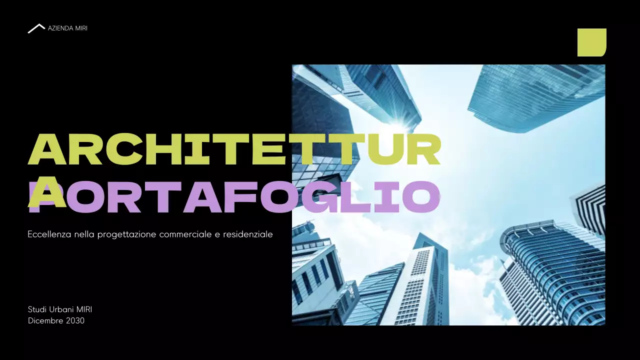 portfolio architettura moderna blu