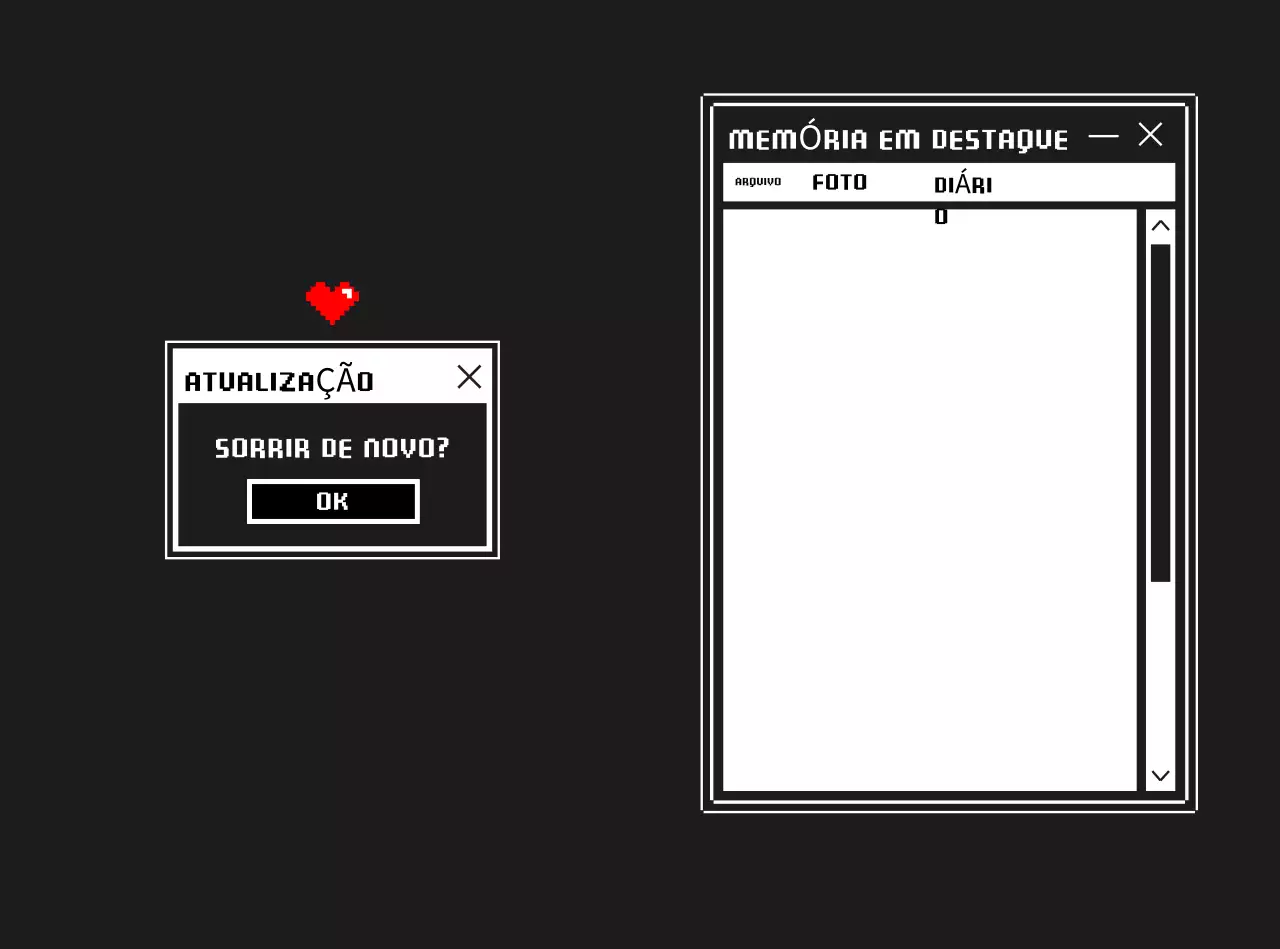 Moldura de sistema de computador retro com fundo preto