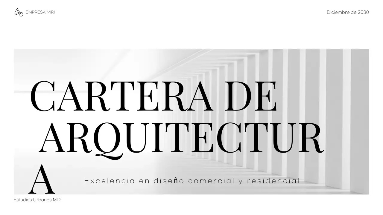 cartera de arquitectura minimalista gris