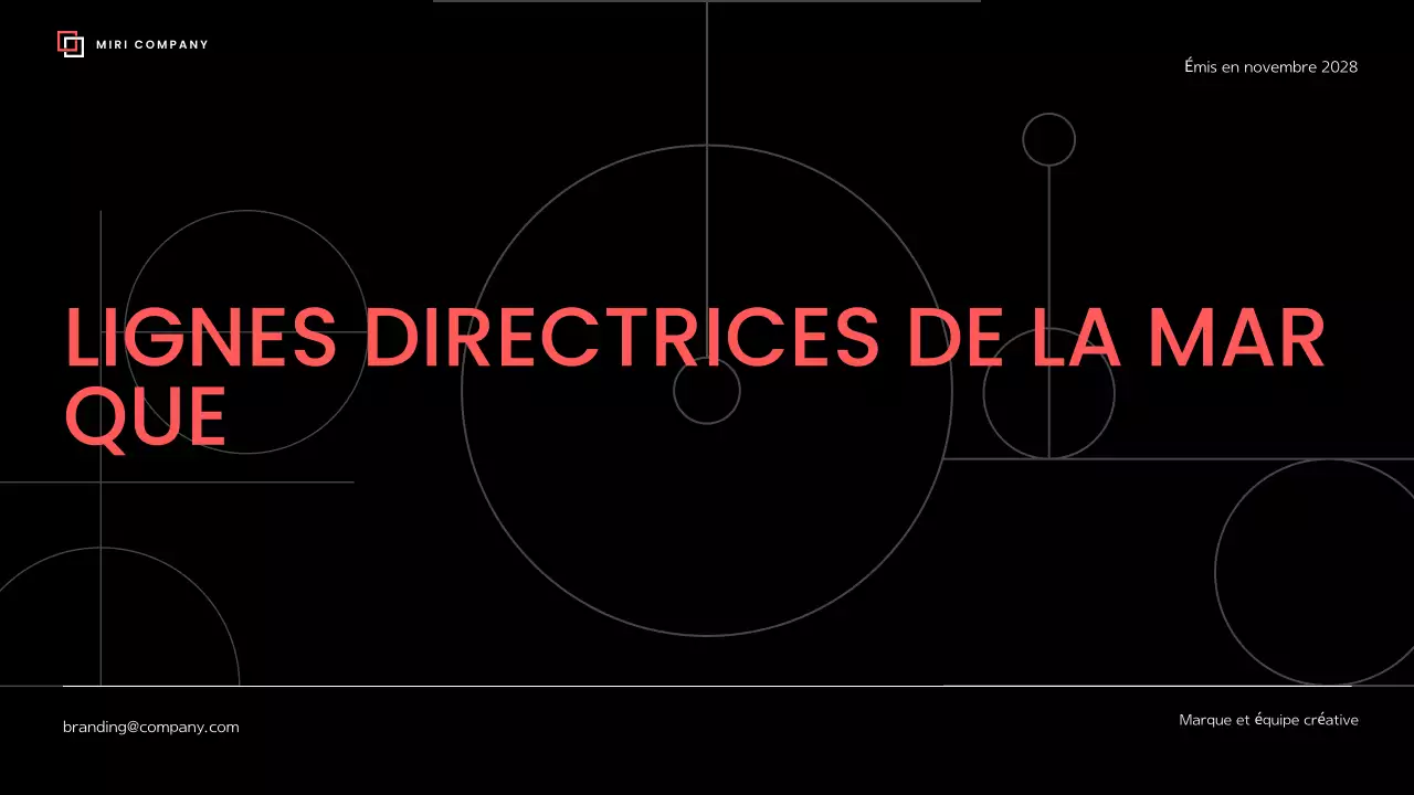 ligne directrice de la marque black modern