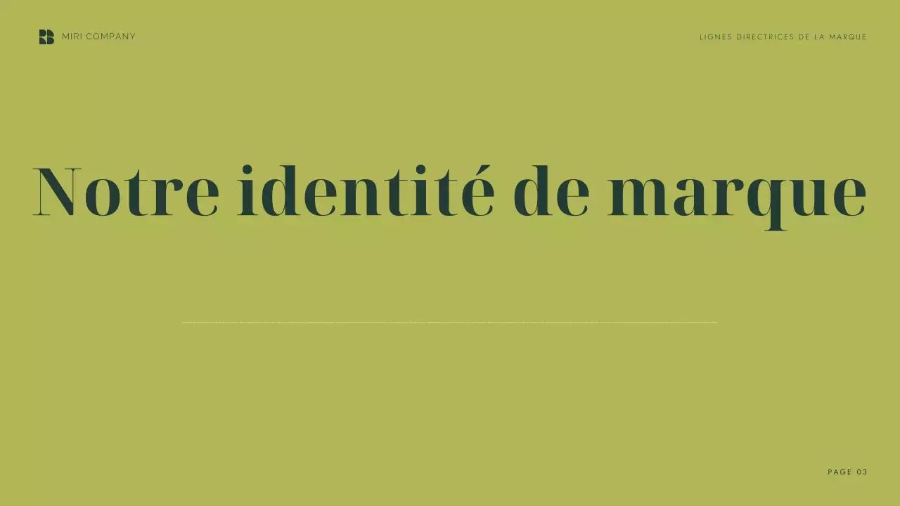 ligne directrice de la marque verte et moderne