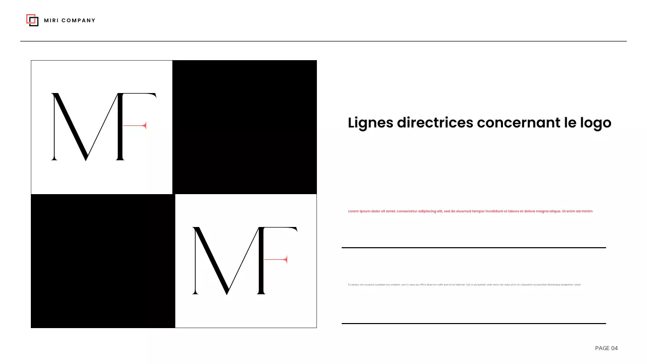 ligne directrice de la marque black modern