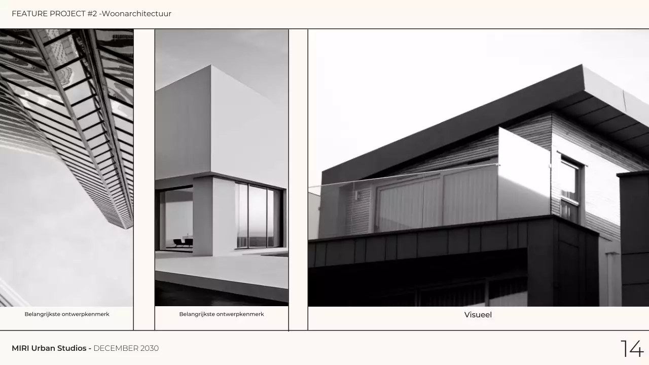 grijs monochroom moderne architectuur portfolio presentatie