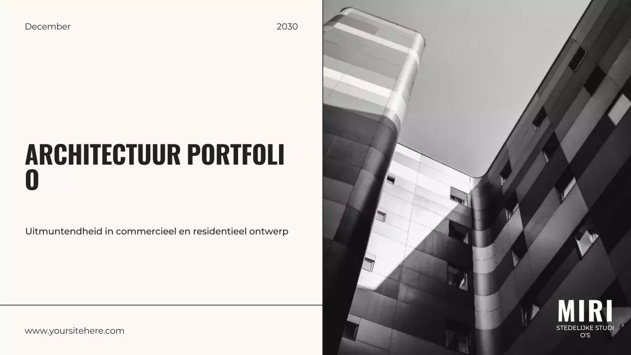 grijs monochroom moderne architectuur portfolio presentatie