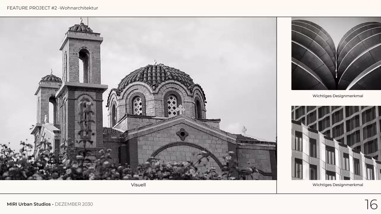 grau monochrom moderne Architektur Portfolio Präsentation