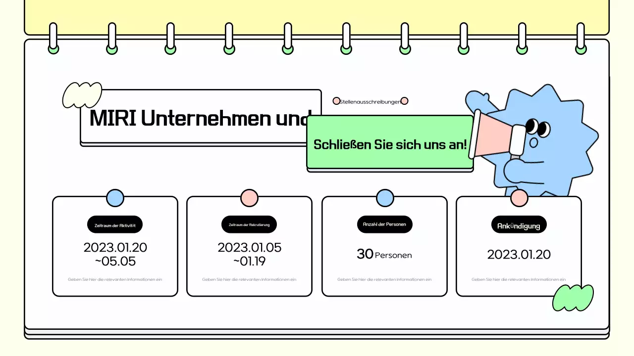 Förderung der Anwerbung von Unterstützern in Gelb