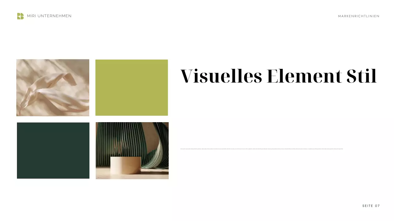 grüner moderner Markenleitfaden