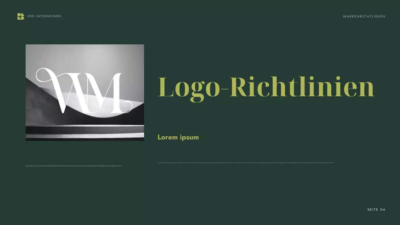 grüner moderner Markenleitfaden