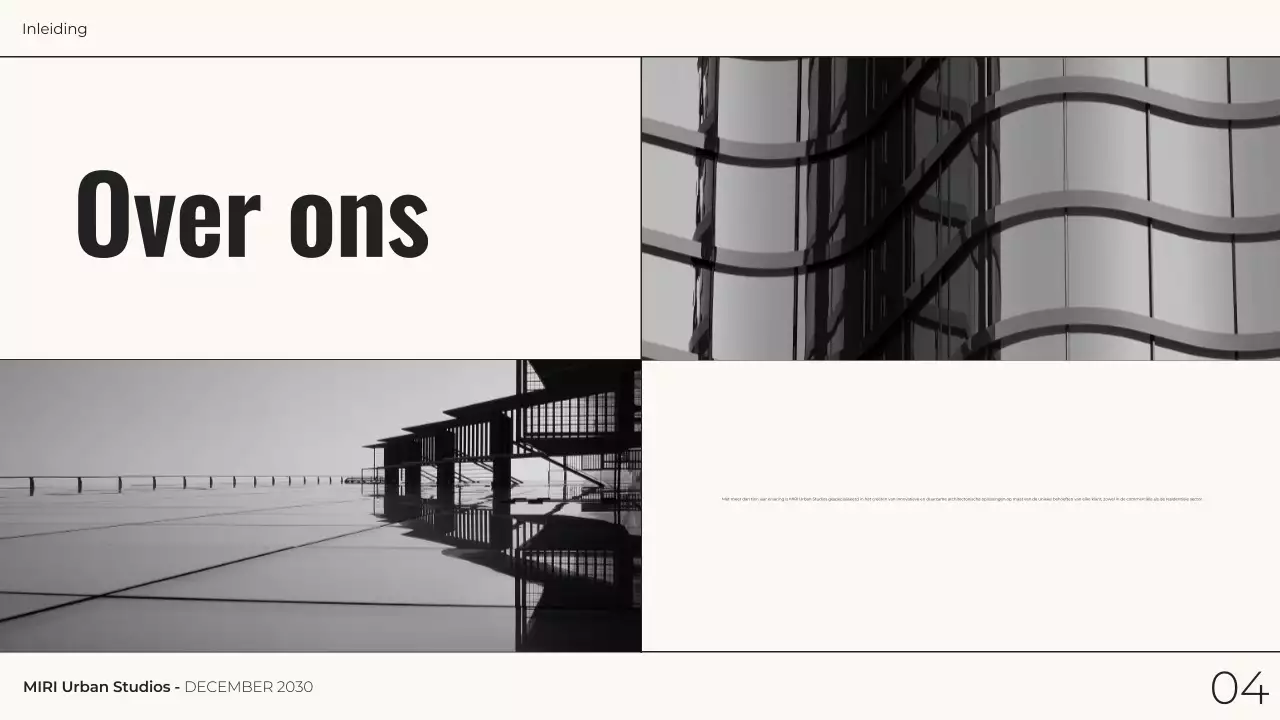 grijs monochroom moderne architectuur portfolio presentatie