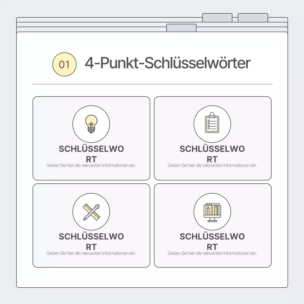 Werben Sie für Ihr Unternehmen in Grau und einfach