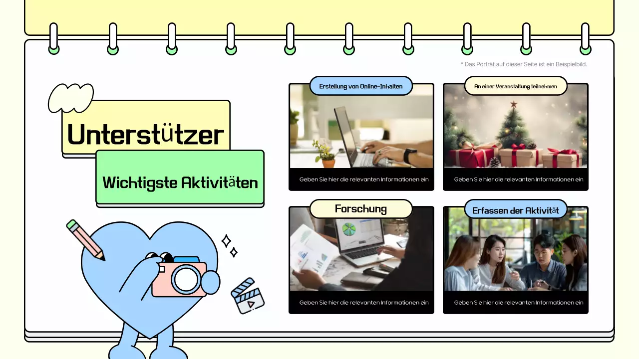 Förderung der Anwerbung von Unterstützern in Gelb