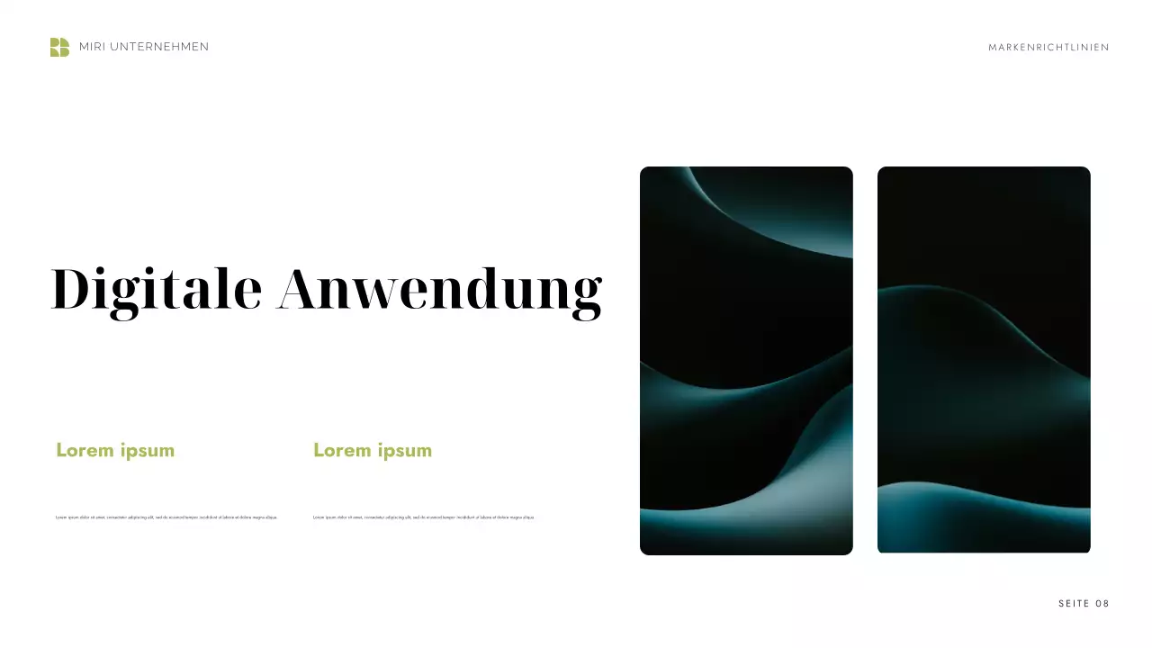 grüner moderner Markenleitfaden