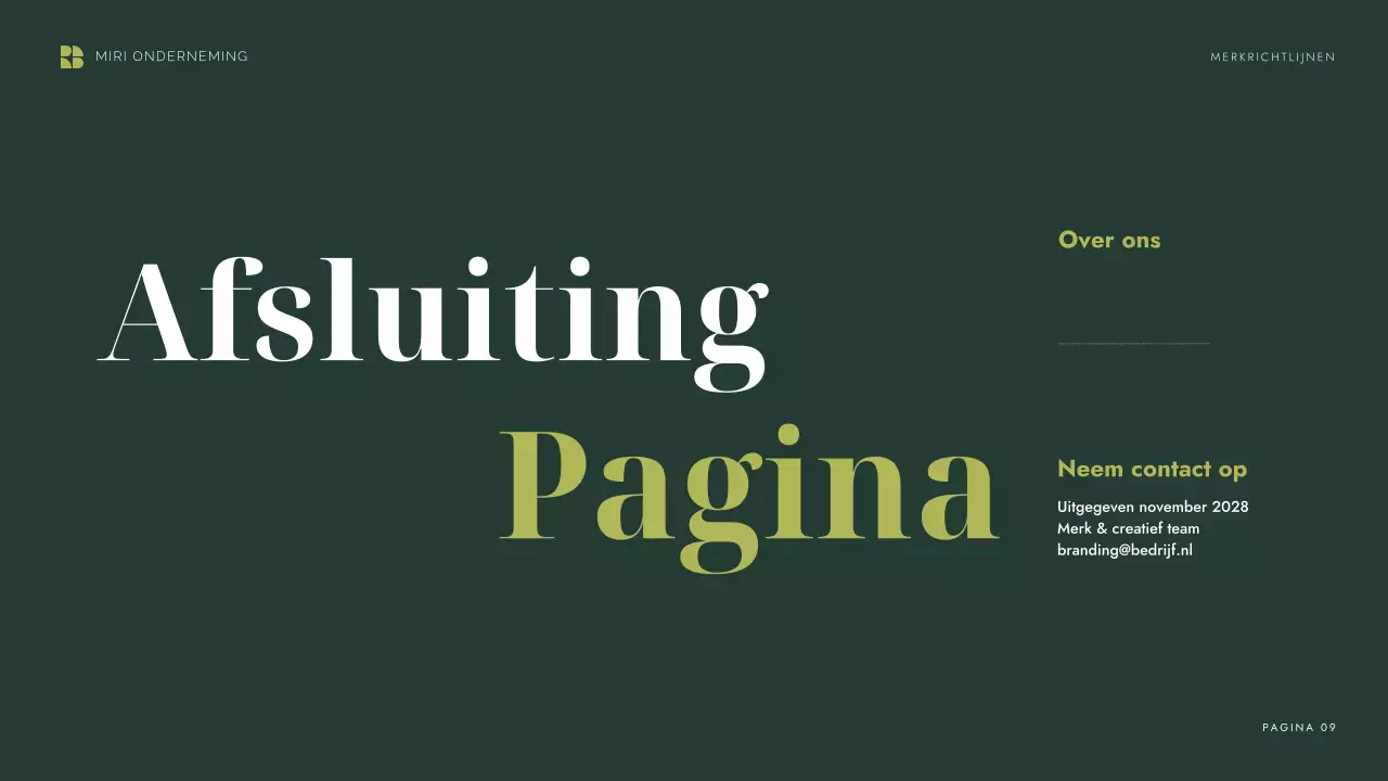 groene moderne merkrichtlijn