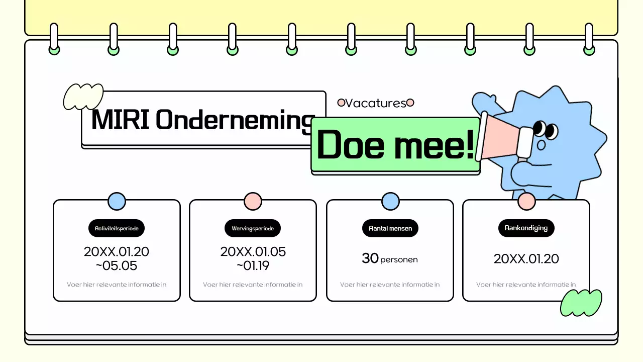 De werving van supporters in geel bevorderen