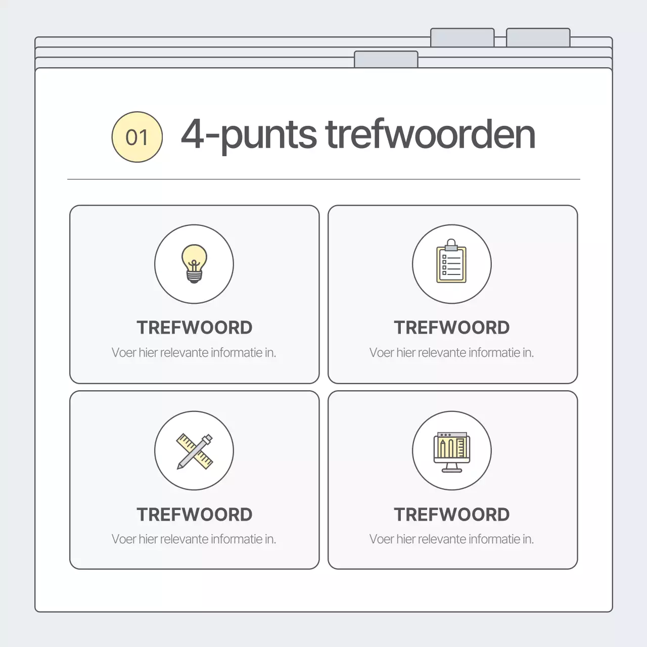 Promoot je bedrijf in grijs en eenvoudig