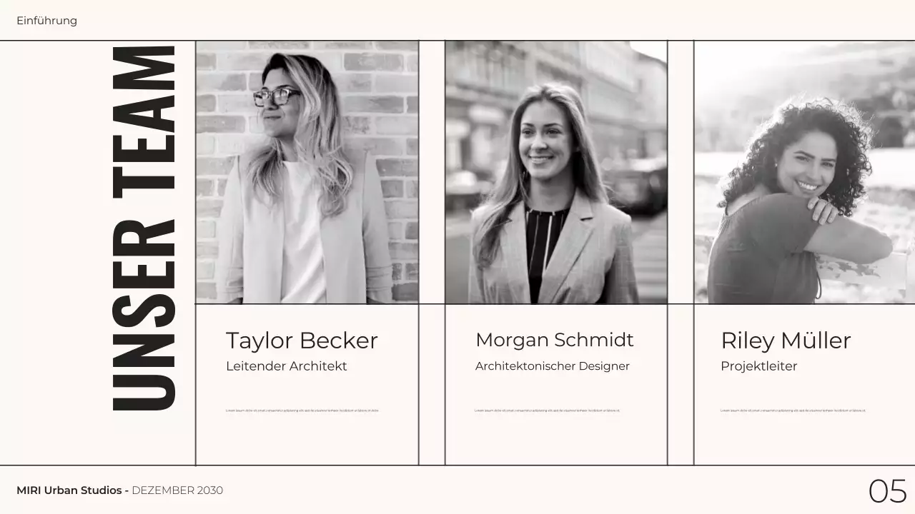 grau monochrom moderne Architektur Portfolio Präsentation