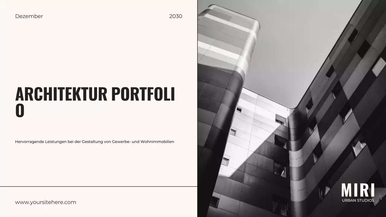 grau monochrom moderne Architektur Portfolio Präsentation