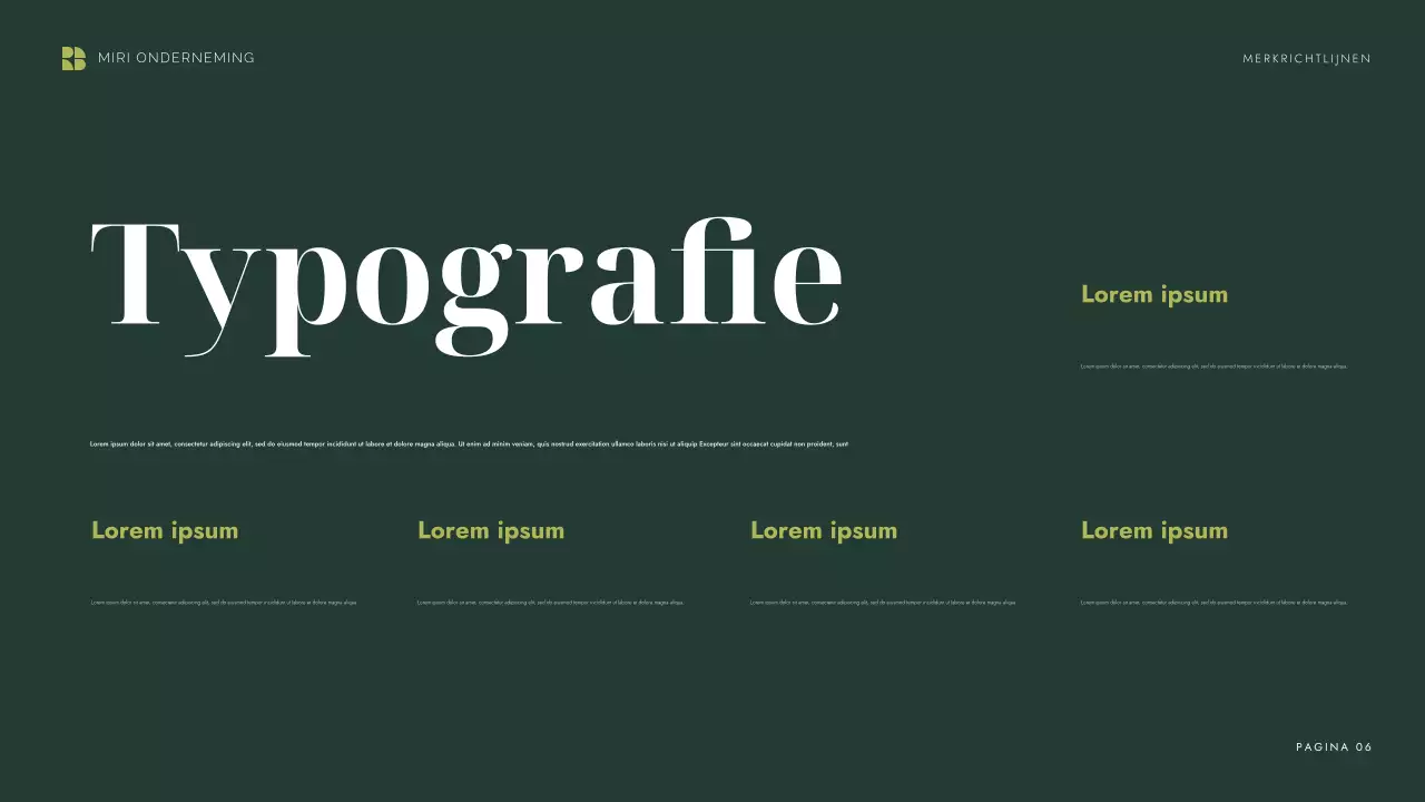 groene moderne merkrichtlijn