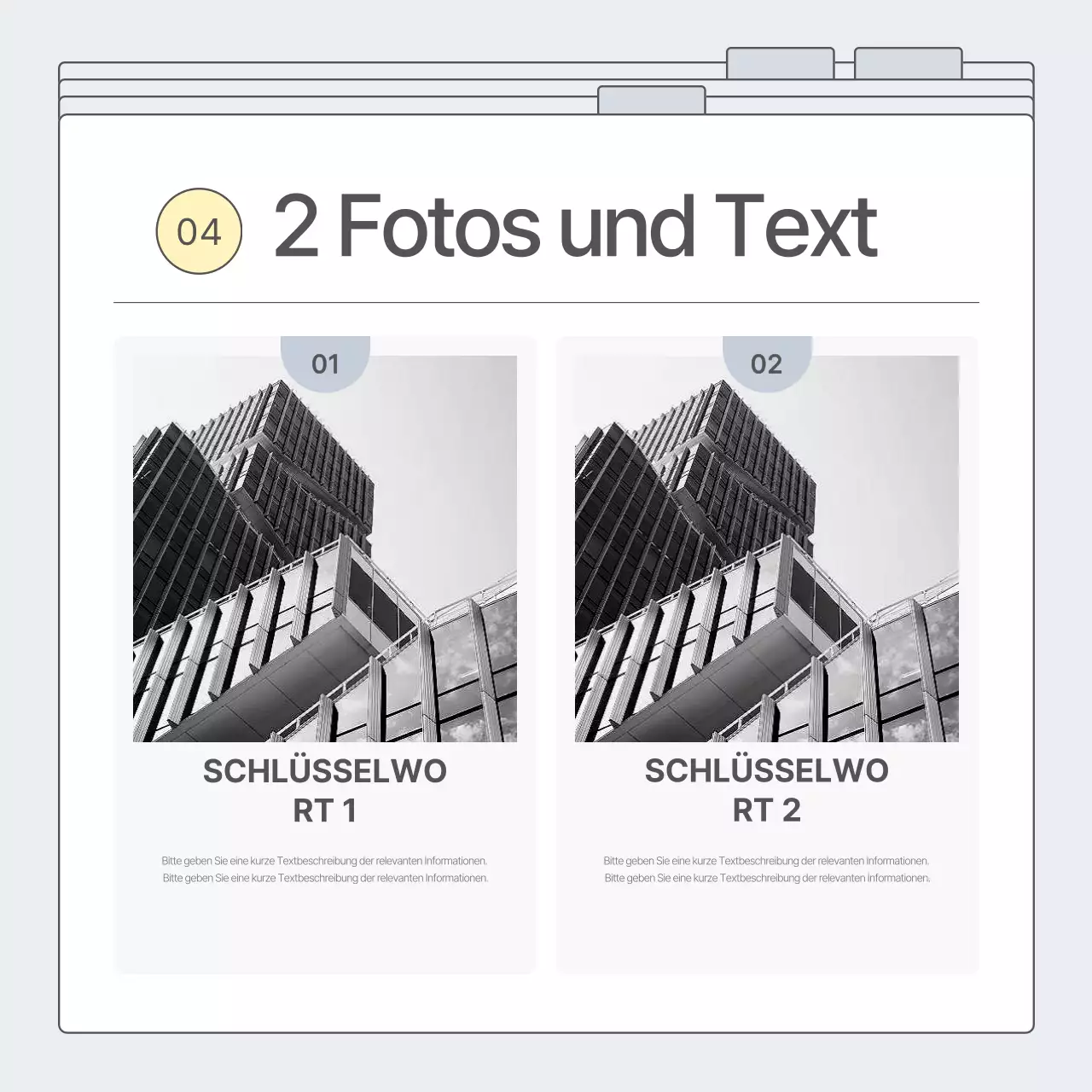 Werben Sie für Ihr Unternehmen in Grau und einfach