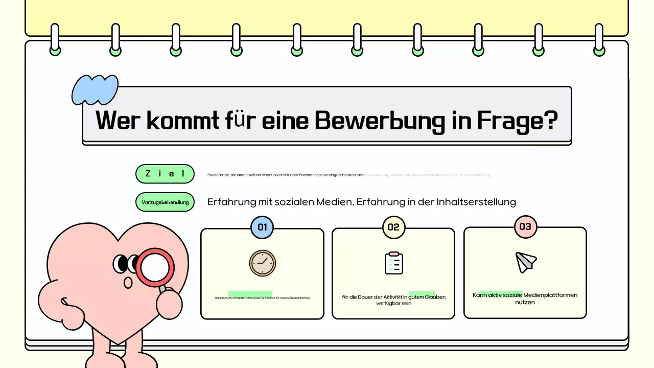 Förderung der Anwerbung von Unterstützern in Gelb