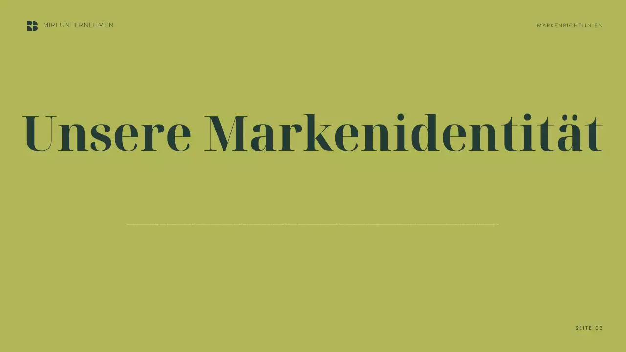 grüner moderner Markenleitfaden