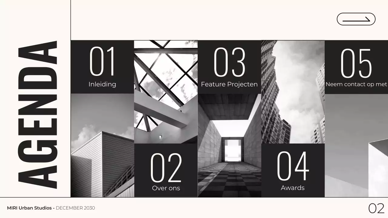 grijs monochroom moderne architectuur portfolio presentatie