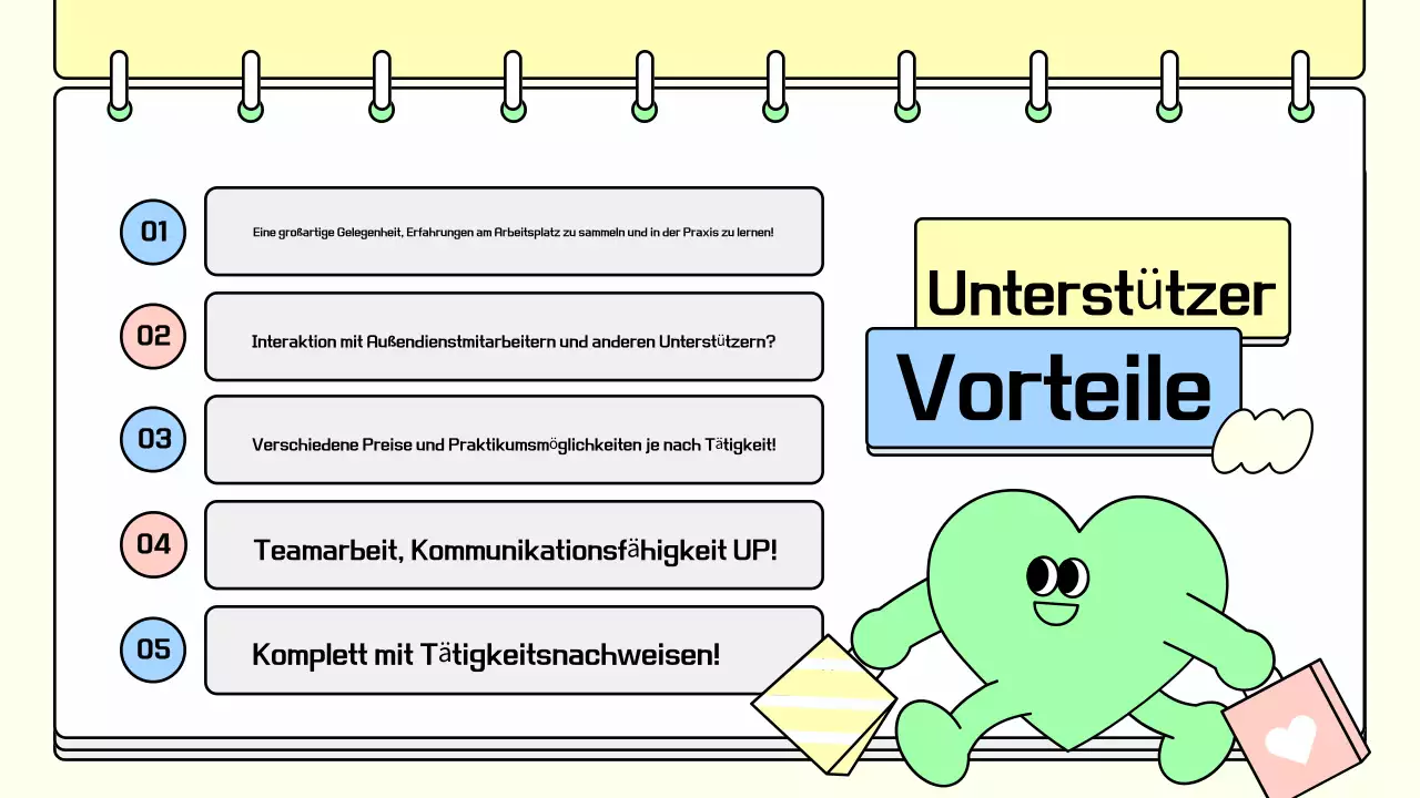 Förderung der Anwerbung von Unterstützern in Gelb
