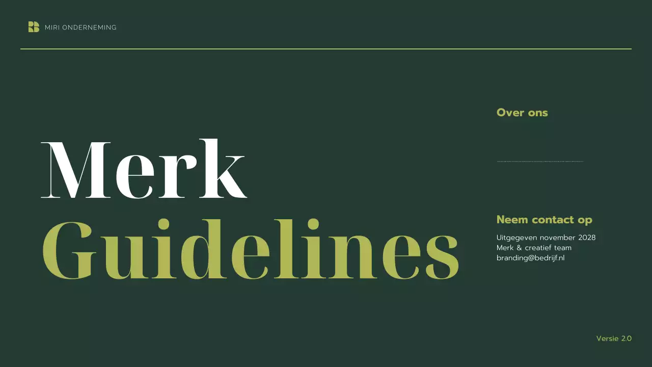 groene moderne merkrichtlijn