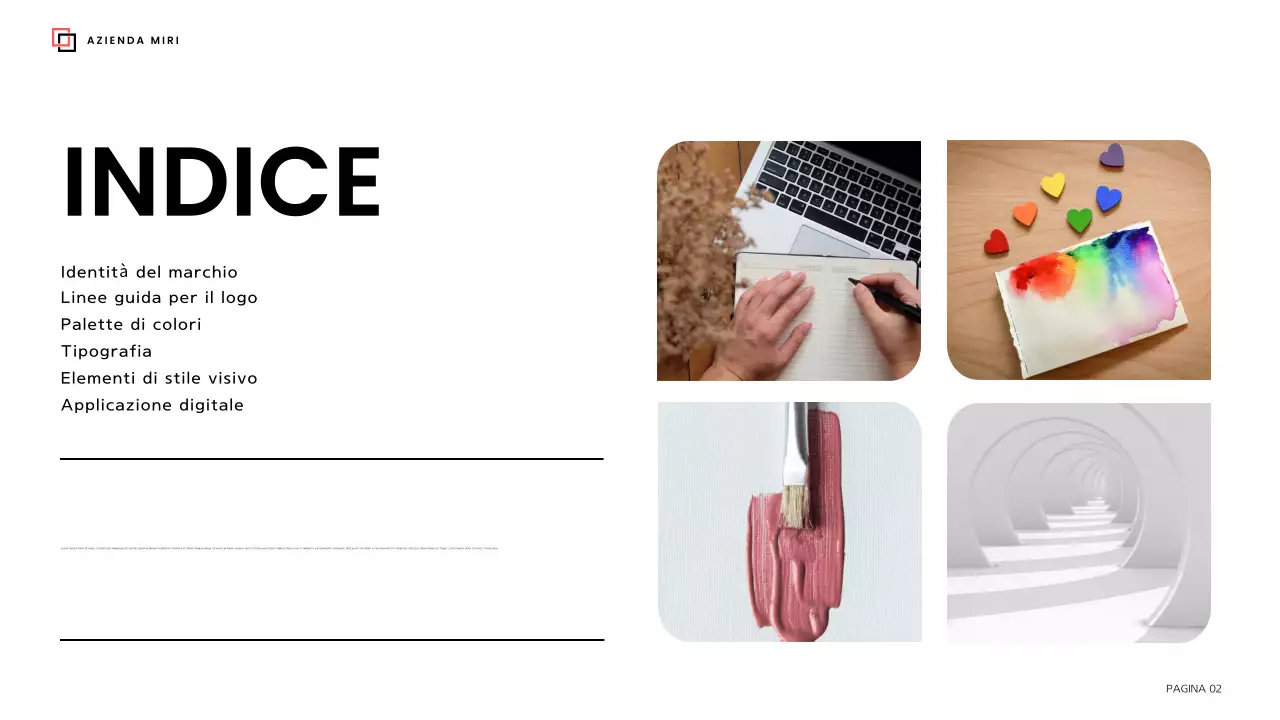 linea guida del marchio nero moderno