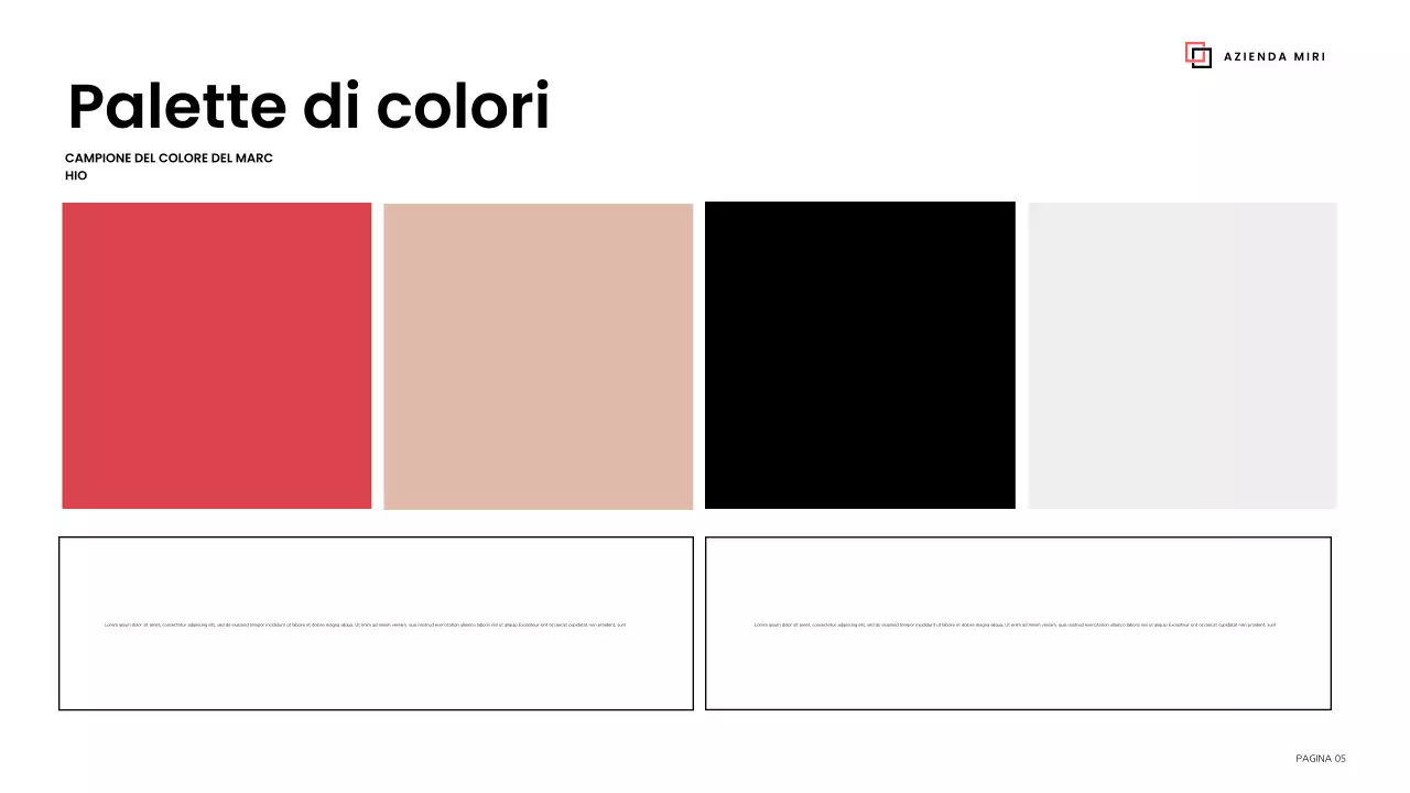 linea guida del marchio nero moderno