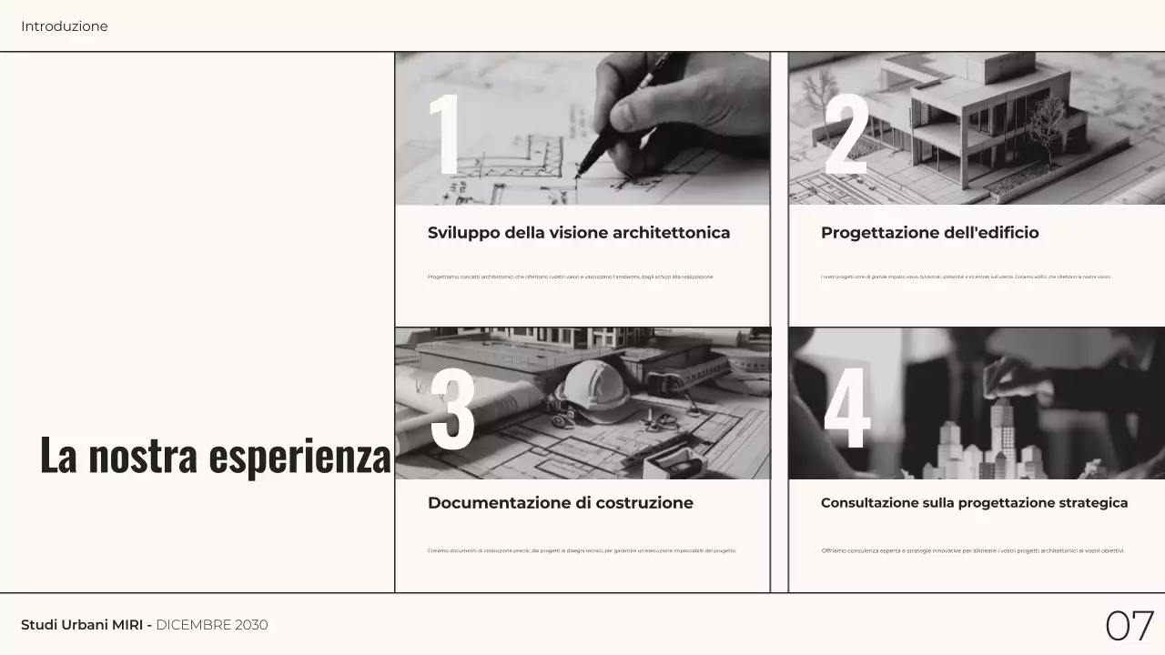 grigio monocromatico moderno architettura presentazione portfolio