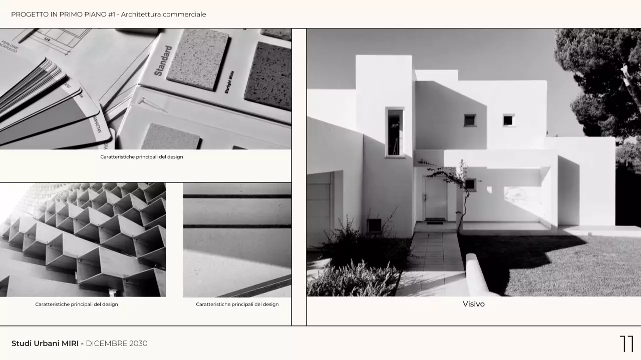 grigio monocromatico moderno architettura presentazione portfolio