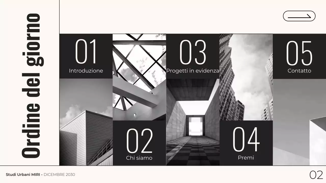 grigio monocromatico moderno architettura presentazione portfolio