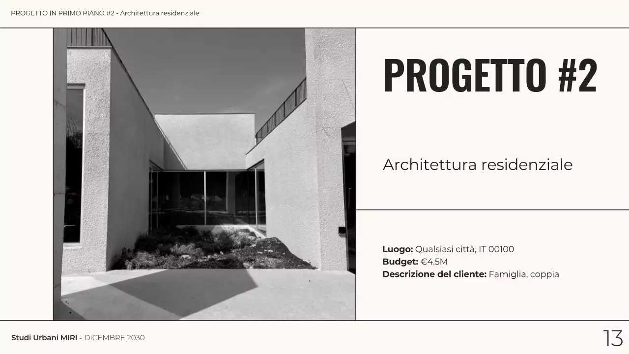 grigio monocromatico moderno architettura presentazione portfolio