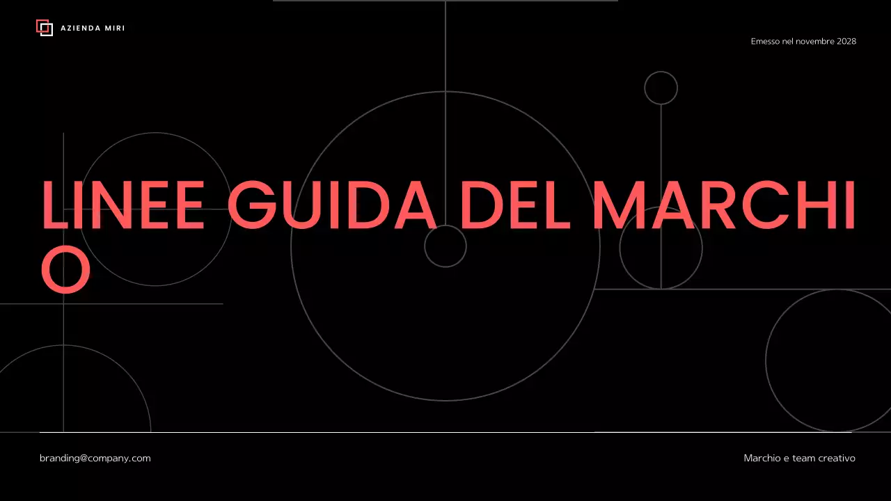 linea guida del marchio nero moderno