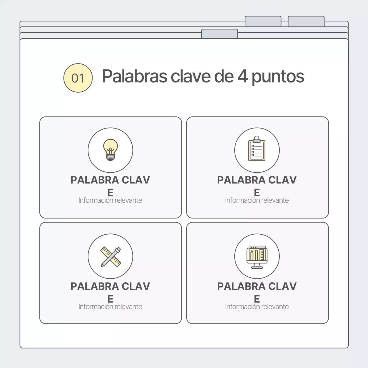 Promocione su empresa en gris y de forma sencilla