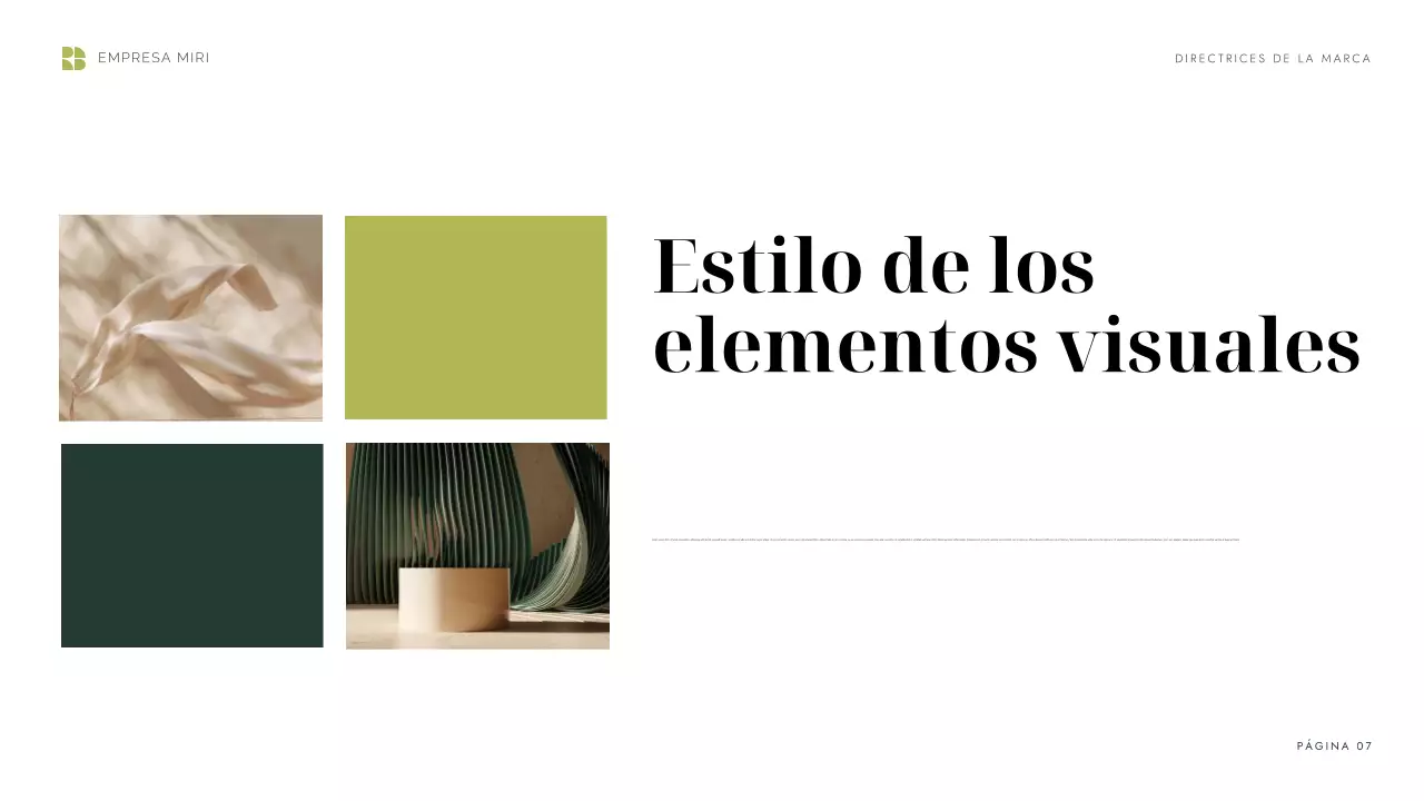 directrices de la marca green modern